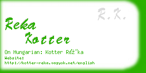 reka kotter business card